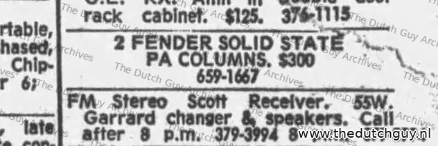 Fender solid state PA columns classified, 20 June 1969, Daily Breeze, 659-1667