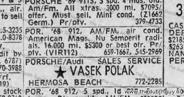 Porsche 912 classified, 25 February 1970, 659-1667