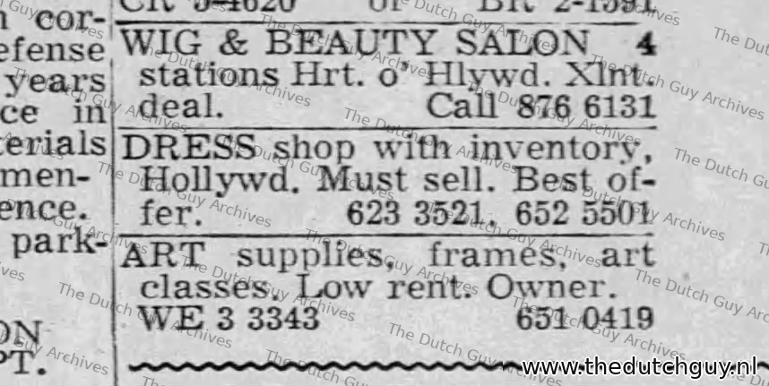 Dress shop with inventory Hollywood must sell, 8 May 1968