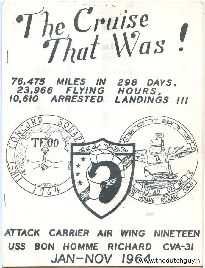 Cruise book cover: The Cruise That Was, USS Bon Homme Richard CVA-31, January–November 1964