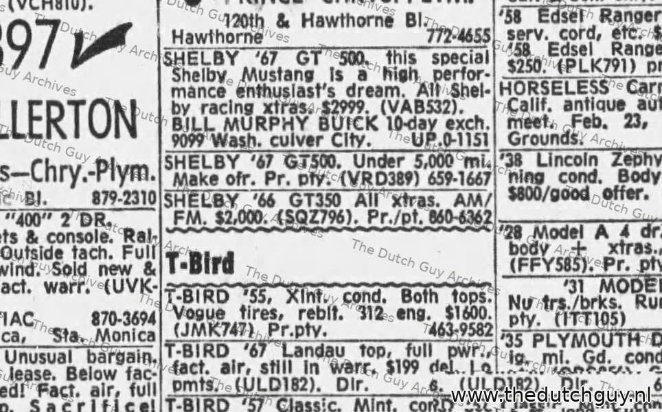 Classified, 21 February 1969, VRD389