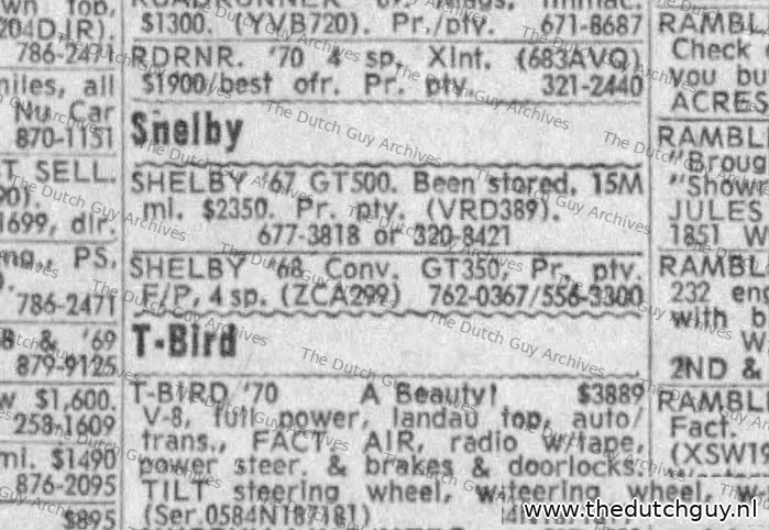 Classified, 1 October 1971, VRD389
