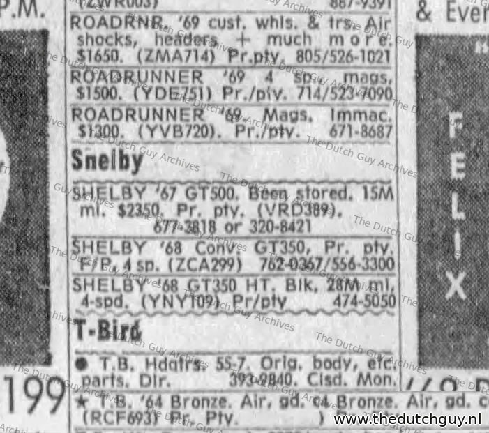 Classified, 3 October 1971, VRD389
