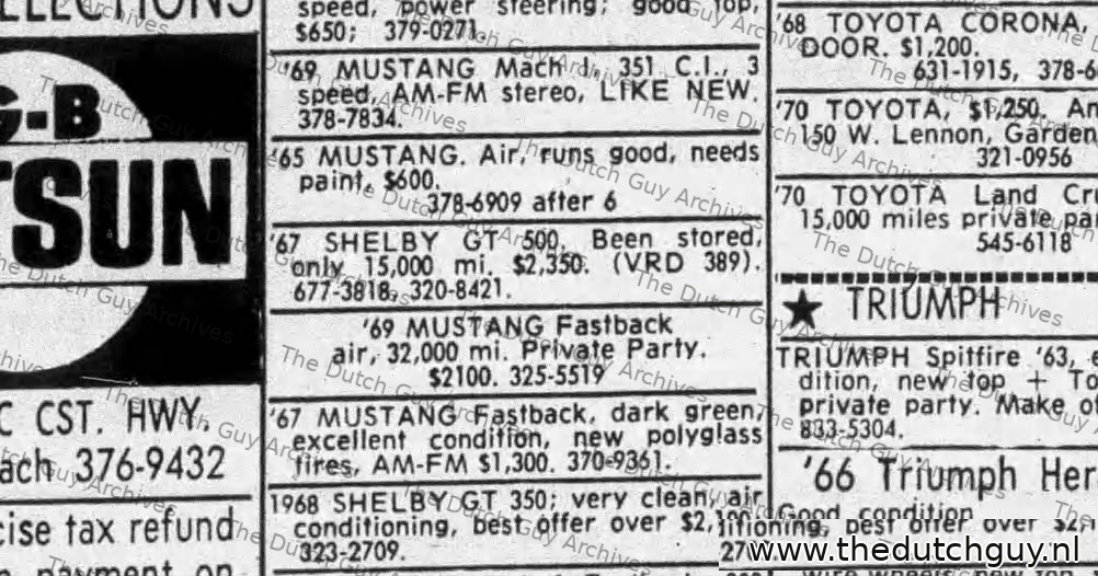 Classified, 12 October 1971, VRD389